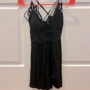 J for Justify Sexy Lace Romper with Padding (Size: S)